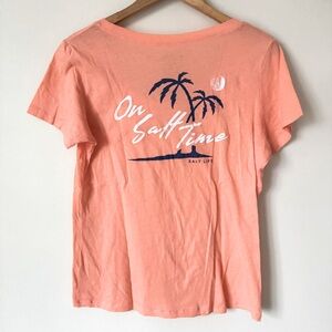 🟢 5/$25 Salt Life | On Salt Time Cotton Tee Shirt | Size L